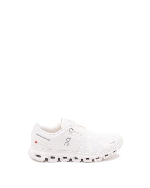 On Shoes White 'Cloud 6' Sneakers