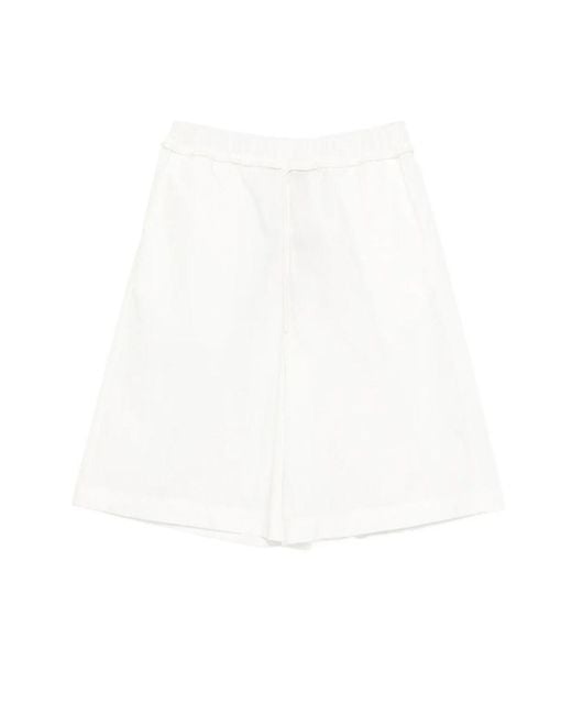 Pinko White Alcamo Elasticated Shorts