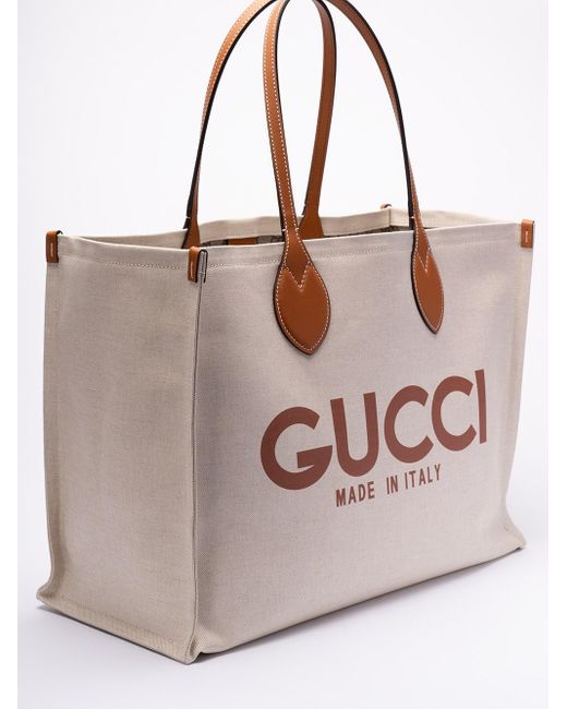 Gucci Natural ` Canvas` Tote Bag