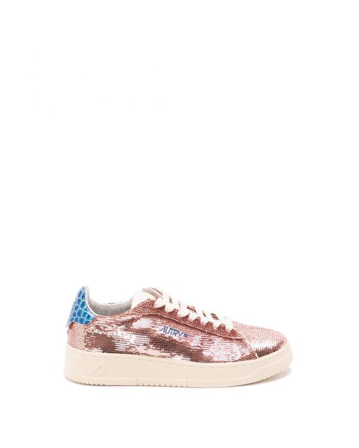 Autry Pink 'Dallas Low' Sneakers