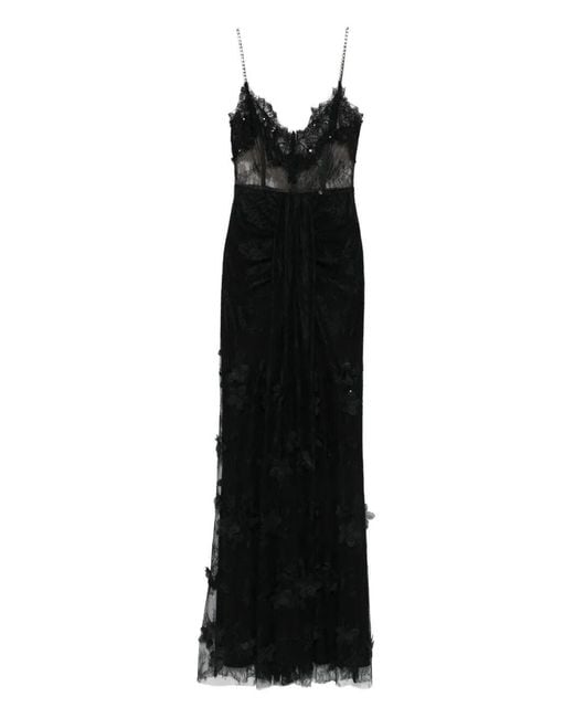 Nissa Black Evening Dress
