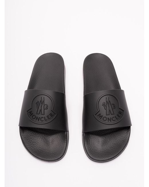 Moncler White 'Basile' Slides Shoes for men