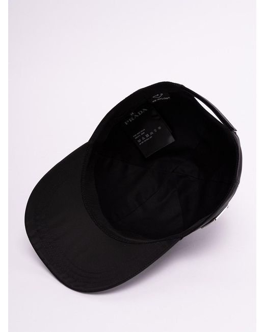 Prada Black Re-Nylon Baseball Cap for men
