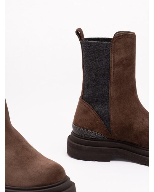 Brunello Cucinelli Brown Ankle Boots