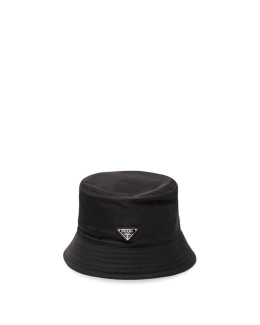 Prada Black Re-Nylon Bucket Hat for men