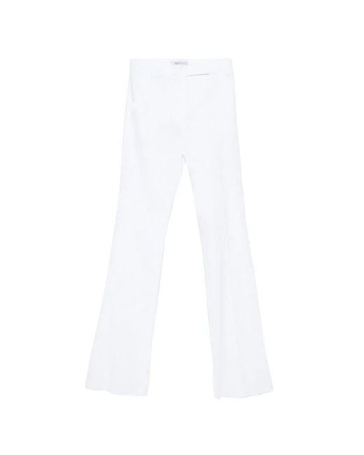 Max Mara White Cotton Pants