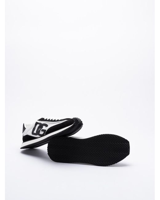 Dolce & Gabbana White 'Dg Cushion' Low-Top Sneakers for men