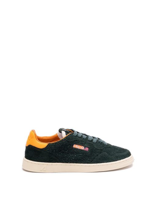 Autry Blue `Flat` Low-Top Sneakers for men