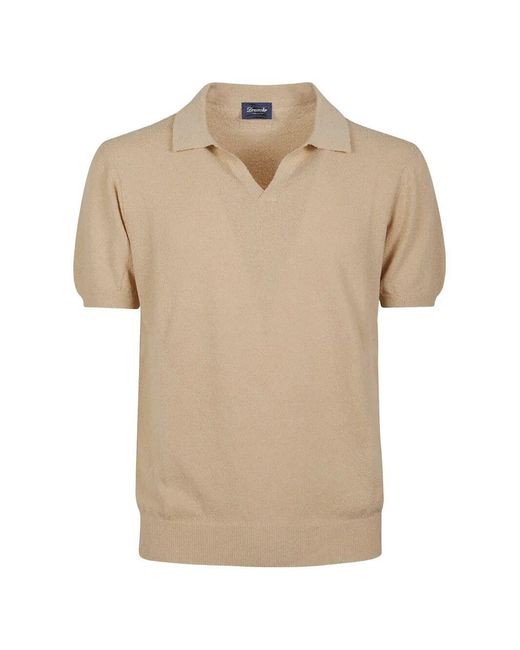 Drumohr Natural Polo With Logo for men