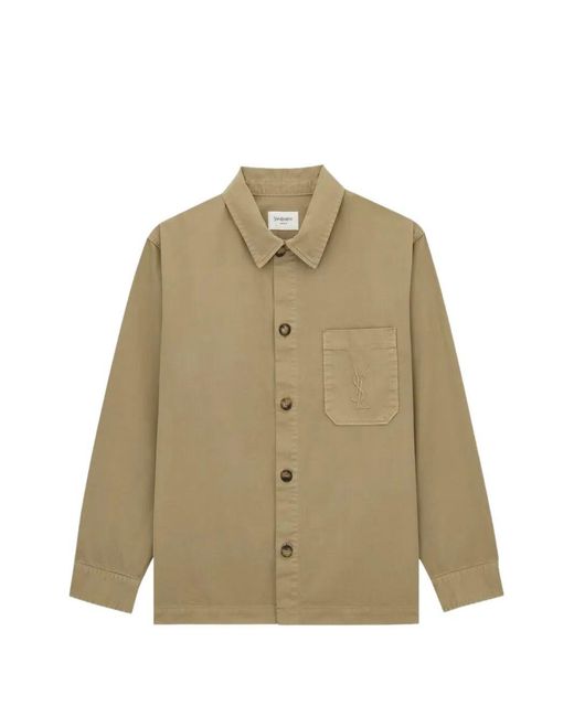 Saint Laurent Natural 'Downtown' Overshirt for men