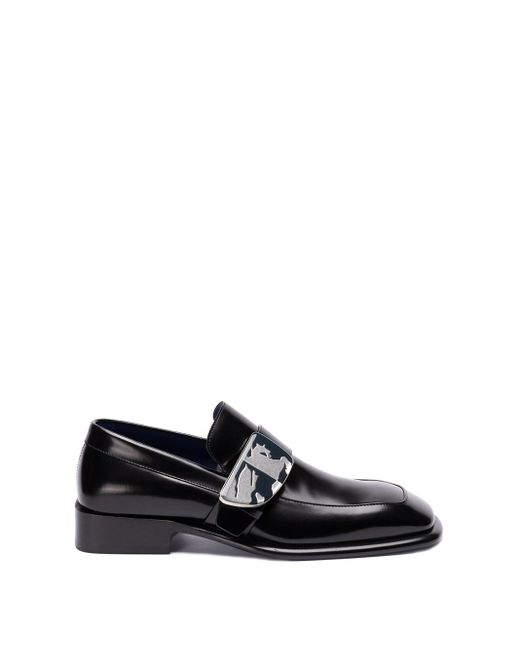 Burberry Black `Shield` Loafers for men
