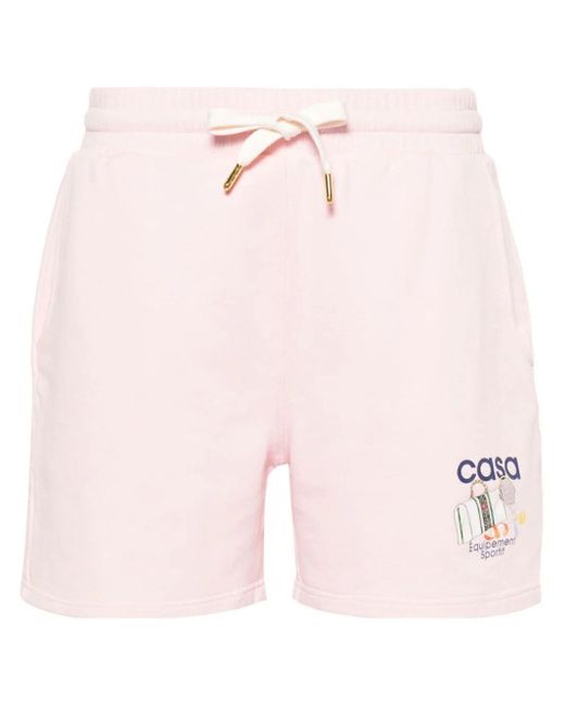 Casablancabrand Pink Bermuda Shorts With Print