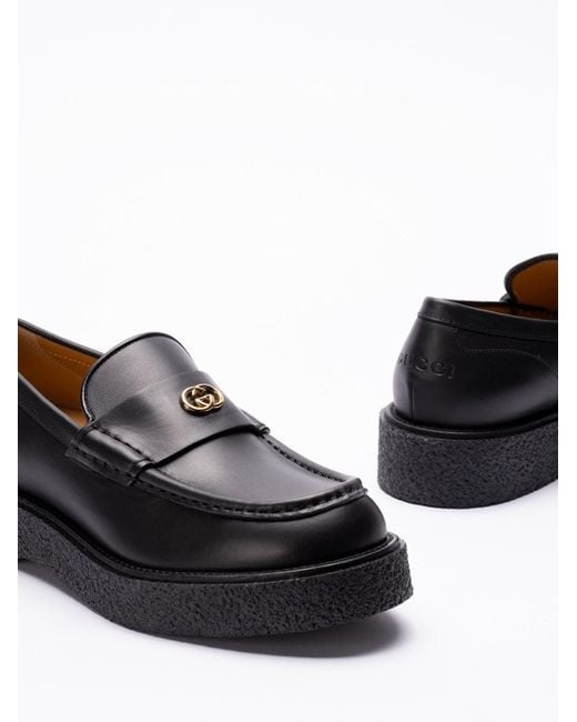 Gucci Black `Menen` Loafers for men