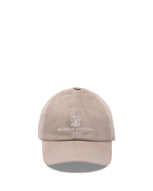 Brunello Cucinelli Gray Baseball Cap for men