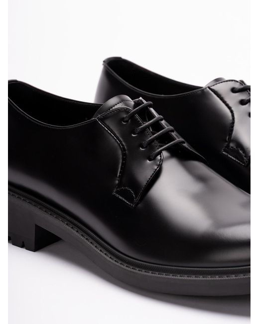 'Antoine' Lace-Up Shoes di Saint Laurent in Black da Uomo