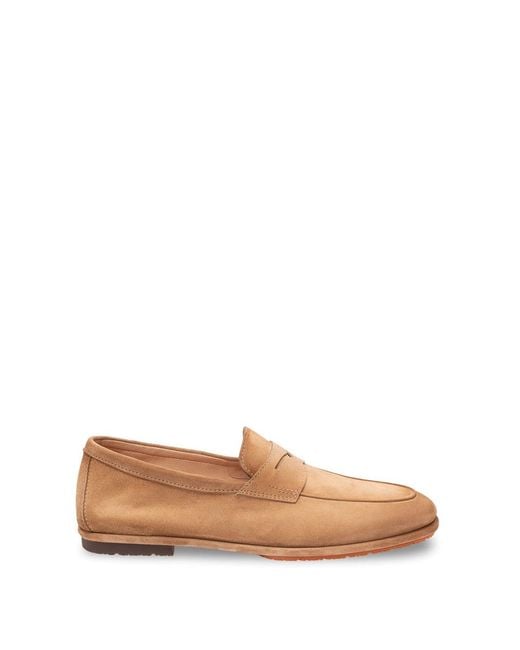 Santoni White 'Carlo Driv' Loafers for men