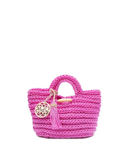 NisBà Pink `Ketan Ovale` Bag