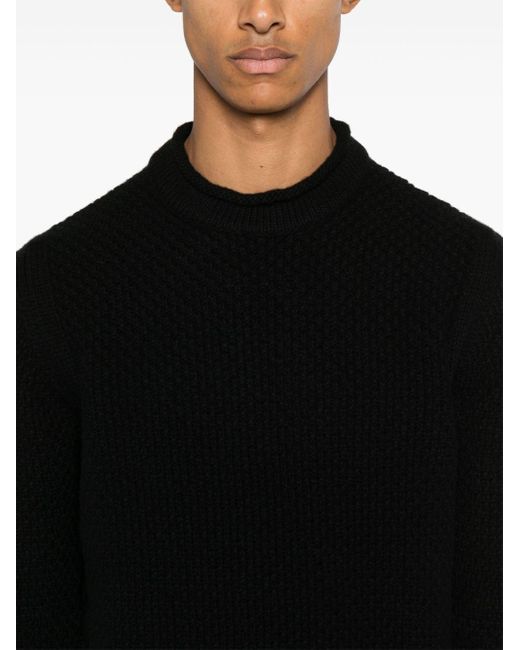 Stone Island Black Compass-Badge Sweater for men