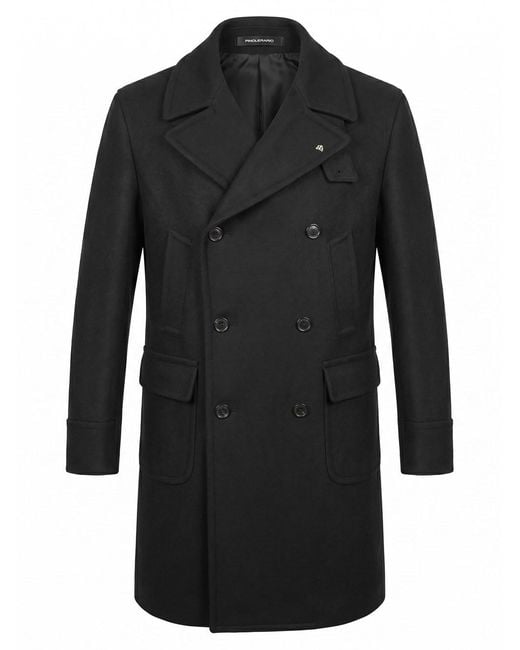 Tagliatore Black 'Sherry' Coat for men