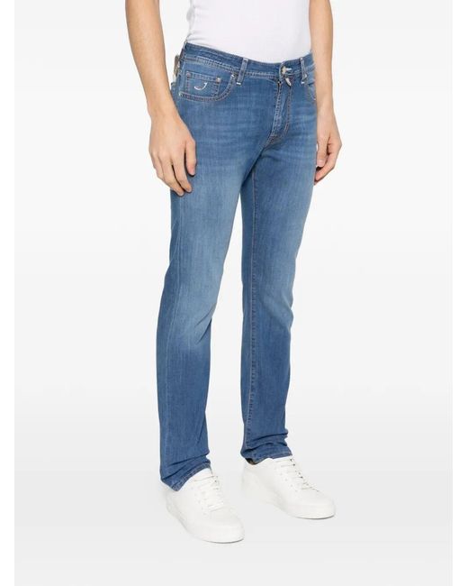 Jacob Cohen Blue Five-Pocket Jeans for men