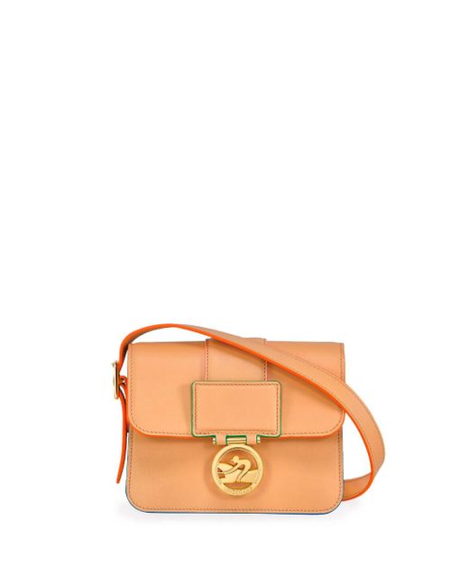 Longchamp Orange `box-trot Sunrise` Small Crossbody Bag