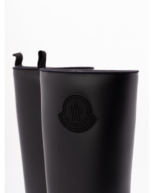 Moncler Black 'Kickstream' High Rain Boots