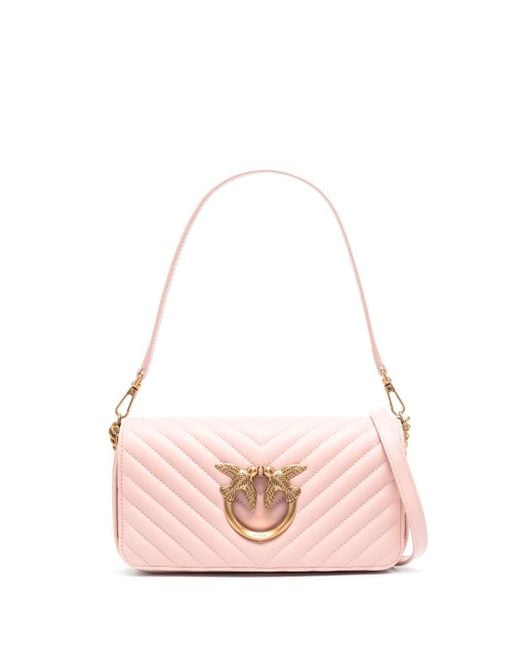 Pinko `love Click Baguette Mini` Shoulder Bag in Pink | Lyst