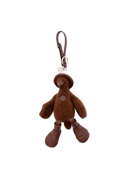 Moncler Brown 'Duck' Key Ring for men