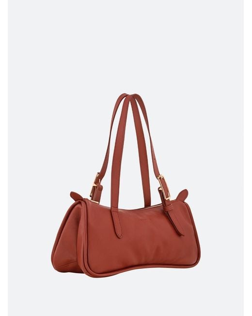 Longchamp Red 'Looong' Large Shoulder Bag