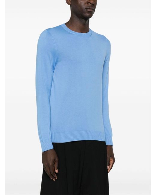 Malo Blue Crew-Neck Sweater for men