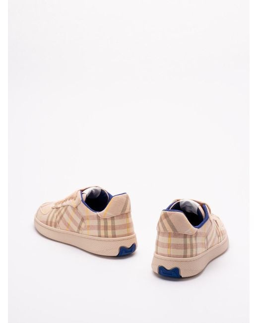 Burberry Check Terrace Sneakers in Pink | Lyst
