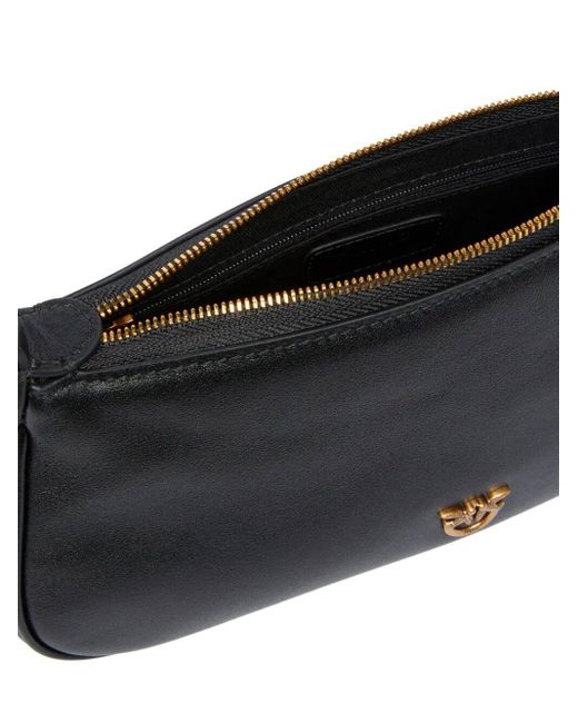 Pinko Black 'Half Moon' Mini Baguette Bag