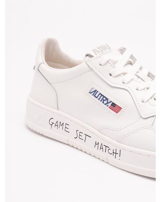 Autry White Medalist Low Trainers for men