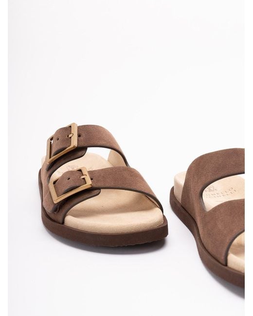 Brunello Cucinelli Brown Sandals for men