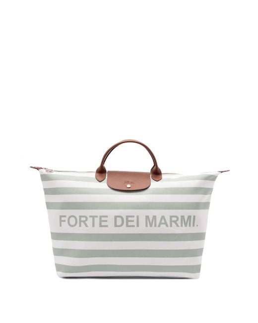 Longchamp White 'Pliage Du Monde Forte Dei Marmi'