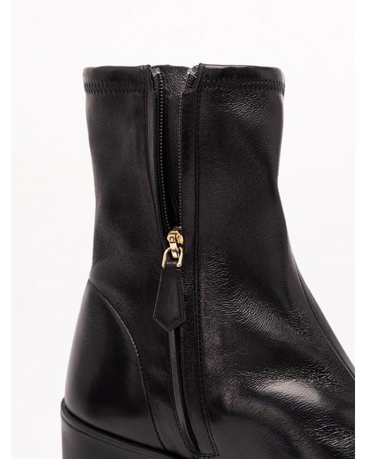Prada Black Leather Booties