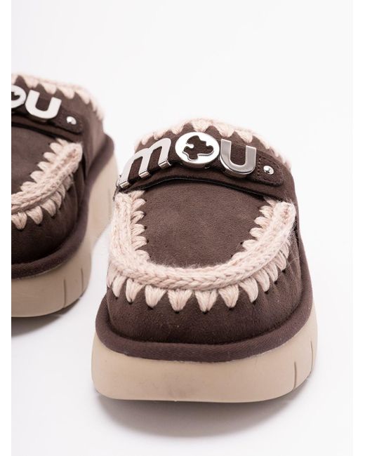 Mou Brown 'Bounce Clog Metal Logo'