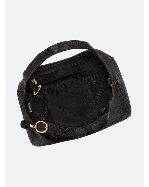 Longchamp Black 'Le Foulonné' Small Handbag