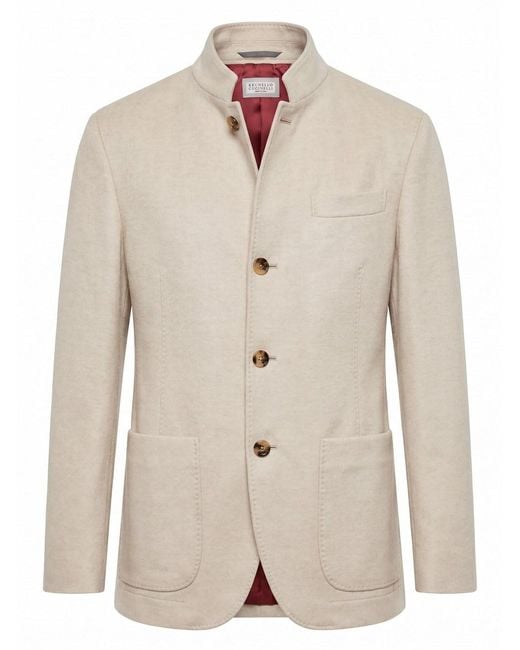 Brunello Cucinelli Natural Blazer for men