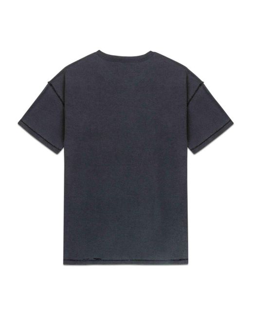 Textured Inside Out T-Shirt di Purple Brand in Blue da Uomo