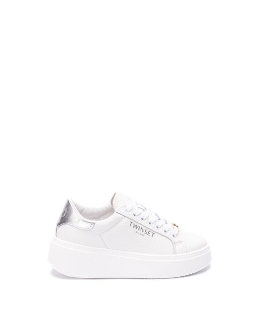 Twin Set White Low-Top Sneakers