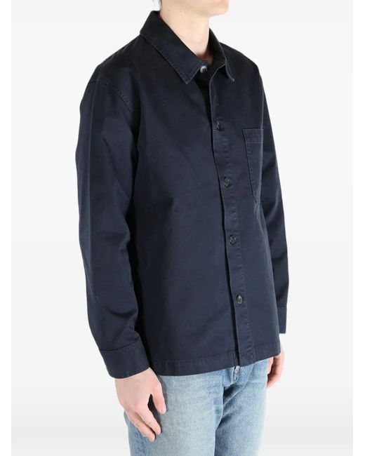 Saint Laurent Blue Cotton Overshirt for men