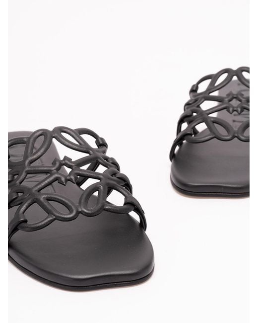 Loewe White Paula's Ibiza 'Petal Anagram' Slides