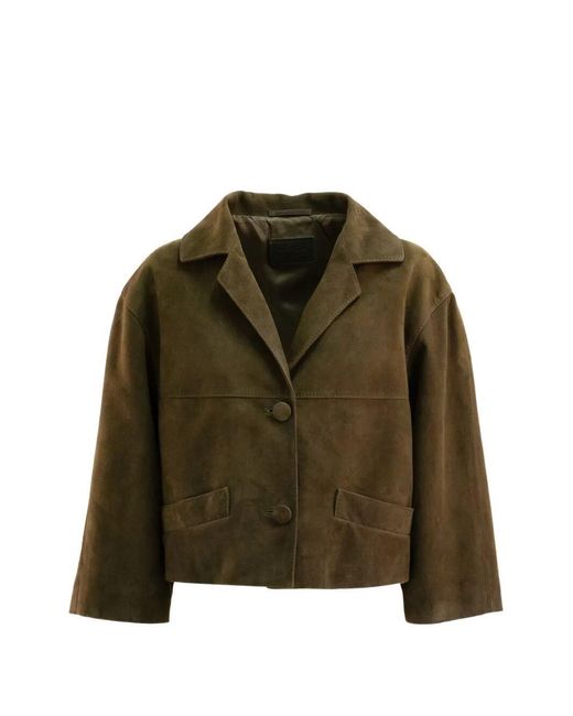 Prada Green Suede Jacket