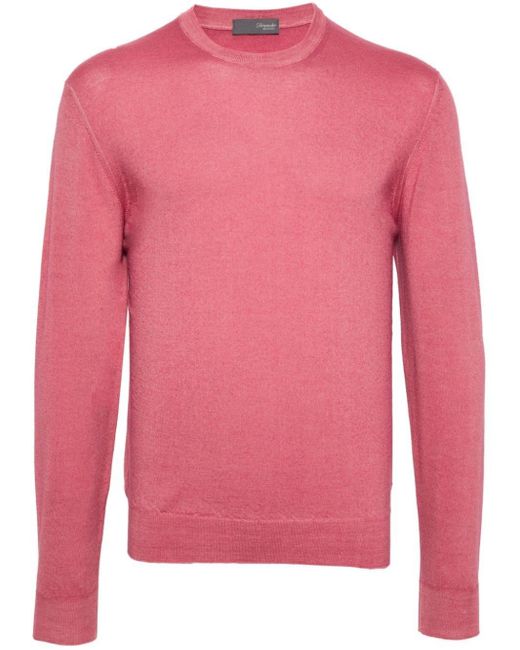 Drumohr Crew-neck Sweater in Pink for Men | Lyst