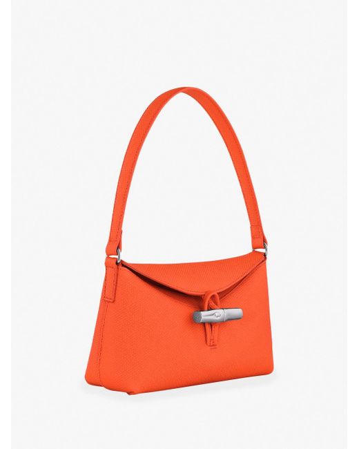 Longchamp Red `Roseau` Small Handbag