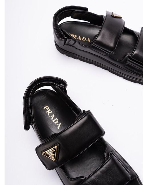 Prada White Nappa Leather Sandals