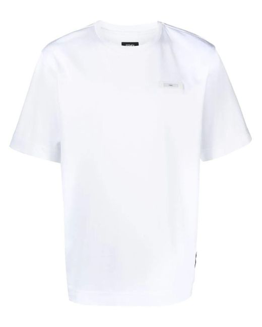 Fendi White Label Logo-patch T-shirt for men