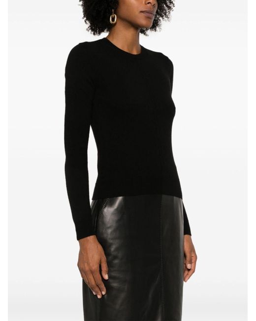 Saint Laurent Black Perforated Sweater