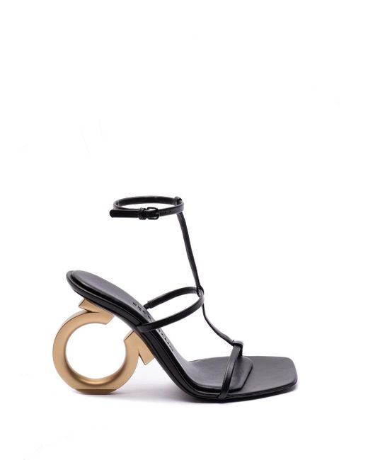 Ferragamo White `Elina` Sandals